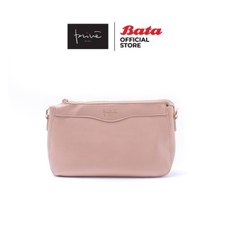 Bata บาจา ยี่ห้อ Prive กระเป๋าสะพายข้าง ปรับสายได้ กระเป๋าลำลอง แฟชั่น สำหรับผู้หญิง รุ่น Penat สีโทป 9924215