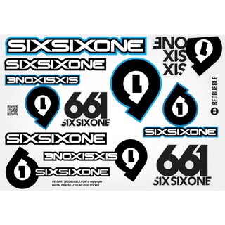 Sixsixone [REDBUBBLE] Sixsixone 661 WHOPPING! สติกเกอร์ติดหมวกกันน็อค พิมพ์ลายดิจิตอล ลามิเนต 661 11 ชิ้น