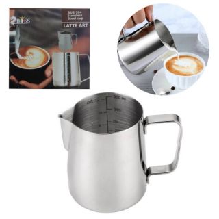 แก้วพิชเชอร์ ภาชนะใส่นมตีฟองนมในร้านกาแฟ ปริมาตร 350ml，600ml,1000ml --สินค้าพร้อมส่ง---