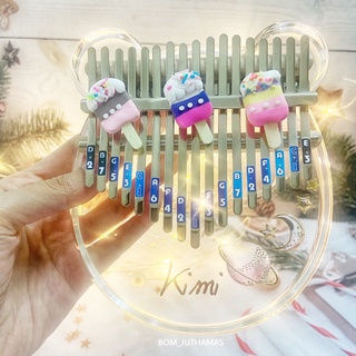 แม่เหล็กติดคาลิมบา แม่เหล็กติดคาลิมบารูปไอติม แม่เหล็กติดคาลิมบาดินโพลิเมอร์ ตกแต่งคาลิมบา Kalimba คละแบบ (ราตาต่อชิ้น)