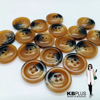 กระดุมลายกระ  20mm (10 ชิ้น)   No.125403-256