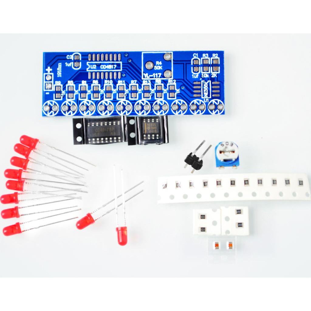 NE555+CD4017 Light Water Flowing Light LED Module DIY Kit