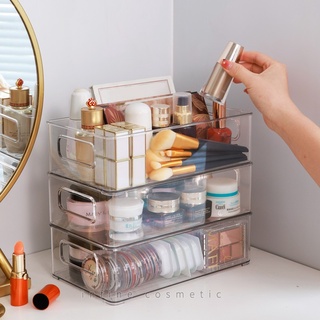 Storage Box Organizer Transparent Stackable Mask Makeup Hairclip Desktop Stationary Snack Bekas Makanan