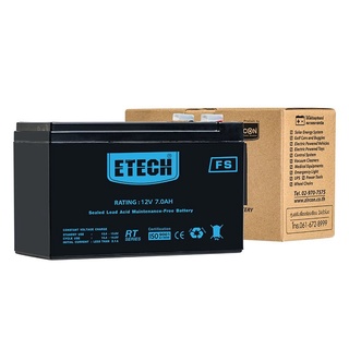 Battery 7.0Ah 12V ETECH💥สินค้าแท้ รับประกัน 1 ปี💥