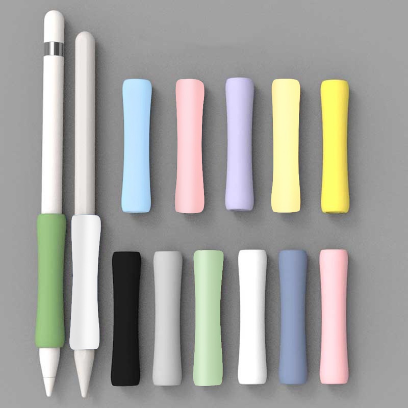 เคสปากกาสไตลัส ซิลิก้าเจล แบบนิ่ม สั้น 1 ชิ้น / เคสดินสอสไตลัส หน้าจอสัมผัส กันน้ํา กันกระแทก กันลื่น / เข้ากันได้กับ Apple Pencil 1/2