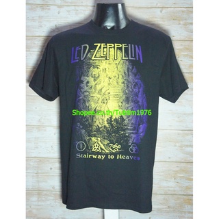 เสื้อยืดผ้าฝ้ายพรีเมี่ยมเสื้อวง LED ZEPPELIN เสื้อยืดแฟชั่นวงดนตรี เสื้อวินเทจ เลด เซพเพลิน LZN217