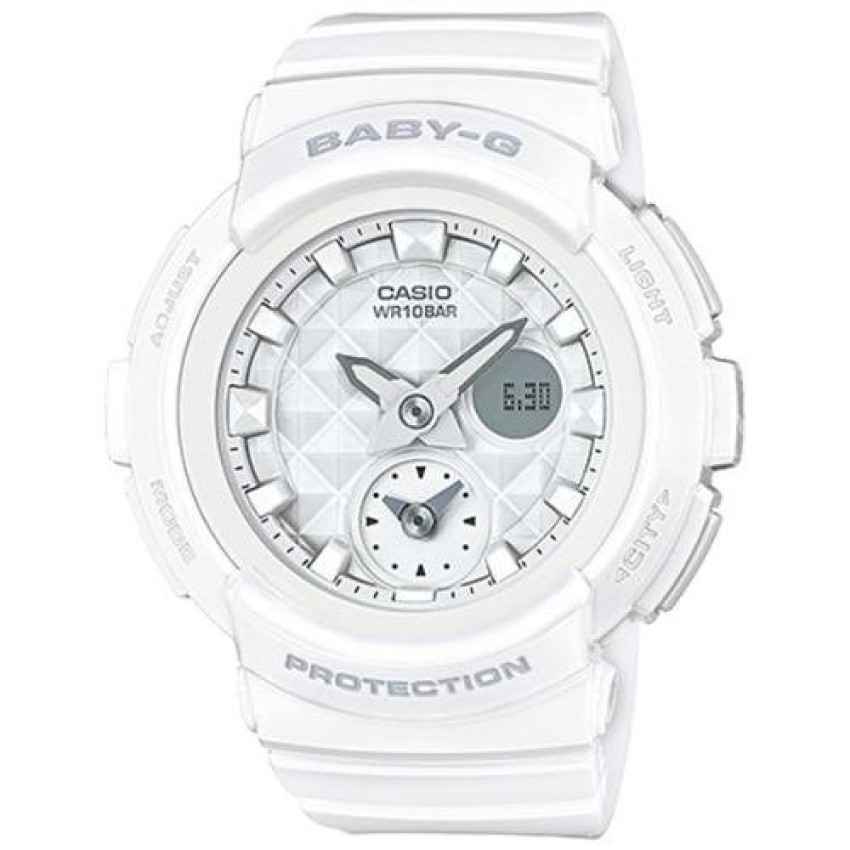 Casio Baby-G นาฬิกาข้อมือผู้หญิง สายเรซิ่น รุ่น BGA-195,BGA-195-7A - สีขาว