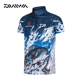 เสื้อตกปลา DAIWA ป้องกันรังสี UV แห้งเร็ว (สีน้ำเงิน)