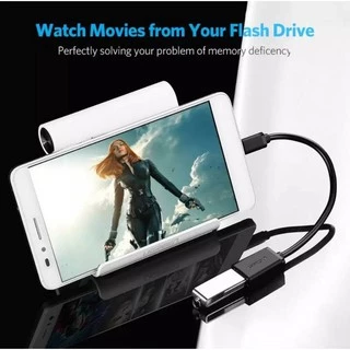 UGREEN รุ่น 10396 Micro USB to USB 2.0 สายยาว 12cm, OTG Cable On The Go Adapter Male Micro-USB to Female USB