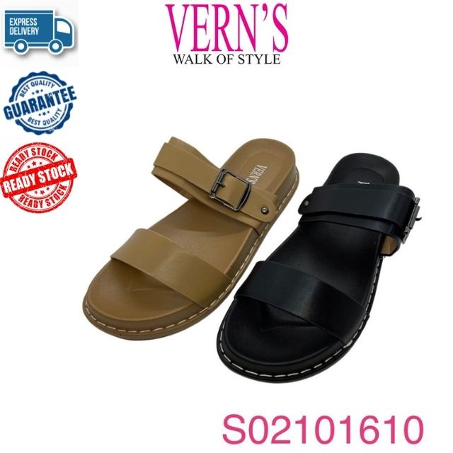 VERNS รองเท้าแตะส้นแบนลําลอง S02101610 RM69.99