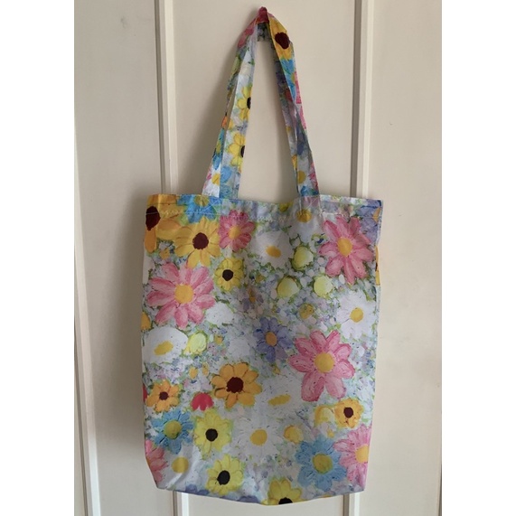 Foldable Shopping Bag - Daisy Bloom &amp; Roses Bloom Prints