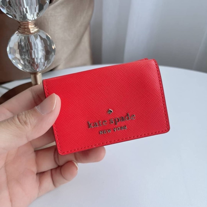 ✨ผ่อน0%แท้100%✨ กระเป๋าสตางค์ sizemini 3พับ น่ารักมาก Kate spade  micro tri fold wallet WLR00133