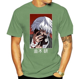 เสื้อยืดผ้าฝ้ายพิมพ์ลายขายดี เสื้อยืดแขนสั้น ผ้าฝ้าย พิมพ์ลายกราฟิก Tokyo Ghoul Ken Kaneki แฟชั่นฤดูร้อน สไตล์ญี่ปุ่น สํ