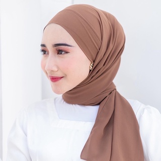 Pashmina Malaysia Ceruty Babydoll Premium - ผ้าคลุมฮิญาบมาเลย์ทันที 2IN1