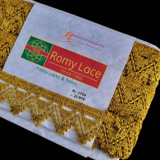 แถบดิ้น Romy Lace No.1754 นำเข้าจากอินเดีย ยาว 20 เมตร