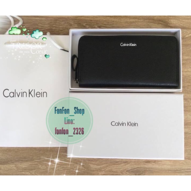 Calvin Klein Long Wallet (สีดำ) 💥💯💯แท้ Outlet