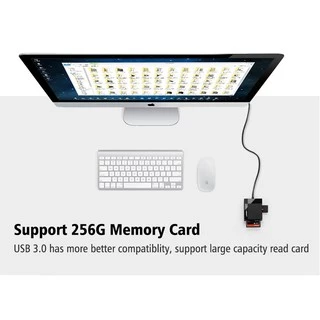 UGREEN รุ่น 30333 Card Reader USB 3.0 All in One ช่องเสียบ SD/TF/CF/MS การ์ดรีดเดอร์ Adapter