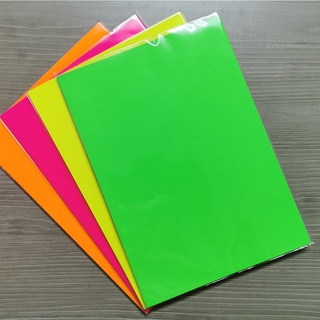 สติ๊กเกอร์กระดาษสีสะท้อนแสง ขนาดA4 (10 แผ่น) เกรดB