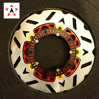 จานเบรคมอเตอร์ไซค์ FAR Floating Disc VESPA ABS 2D Inner plate 220 mm สีเเดง