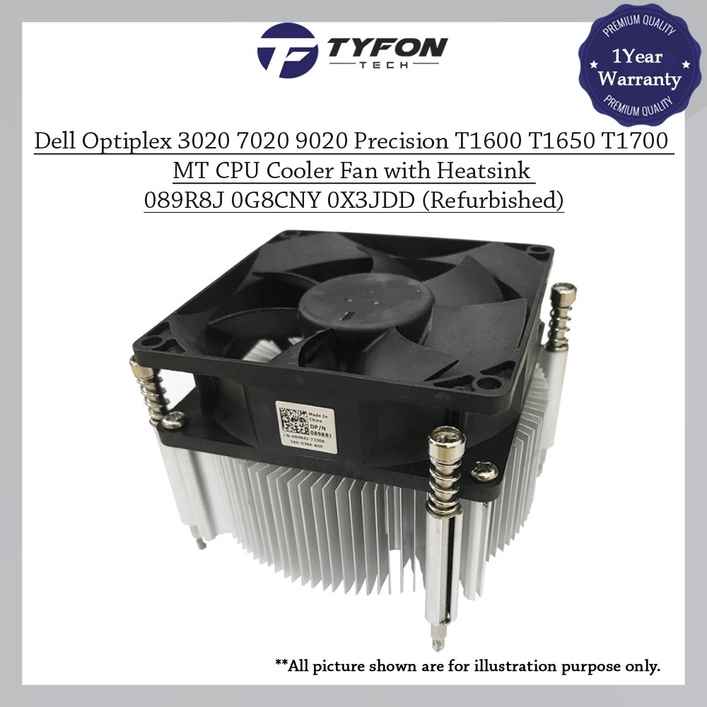Dell Optiplex 3020 7020 9020 Precision T1600 T1650 T1700 MT พัดลมระบายความร้อน CPU พร้อมฮีทซิงค์ 089
