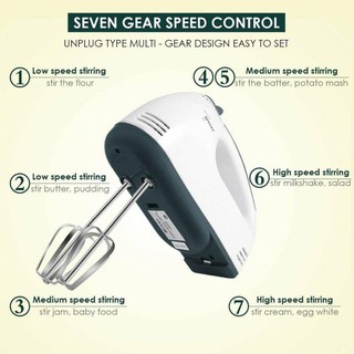 เครื่องปั่นตีแป้งไฟฟ้า 7สปีด Electric hand 7 Speed