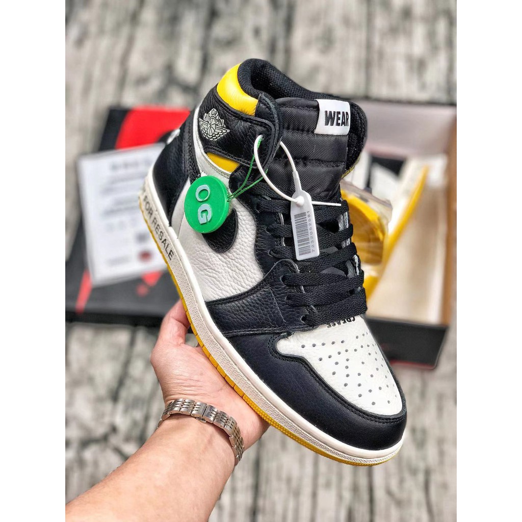 nike air jordan 1 not for resale yellow