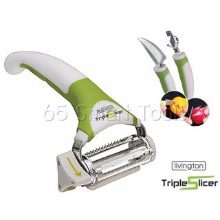 มีดมหัศจรรย์ Triple Slicer 3 in 1 พร้อมของแถม - ของใช้ในครัว - มีดสไลด์ - ใบมีดแบบหมุนได้ - ใบมีดหยัก