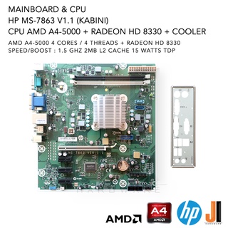 ชุดสุดคุ้ม Mainboard + AMD APU A4-5000 With Radeon HD 8330 Speed 1.5 GHz 4 Cores/ 4 Threads (สินค้ามือสองสภาพดี)