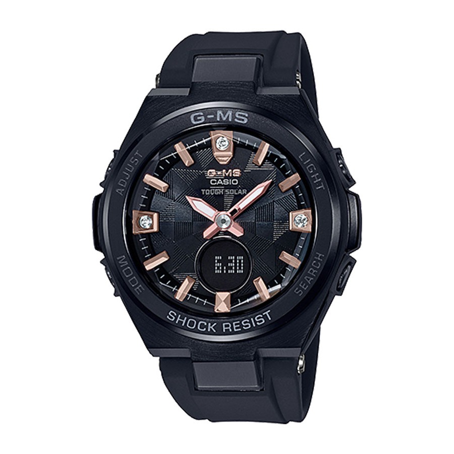 Casio Baby-G นาฬิกาข้อมือผู้หญิง สายเรซิ่น รุ่น MSG-S200BDD,MSG-S200BDD-1A - สีดำ