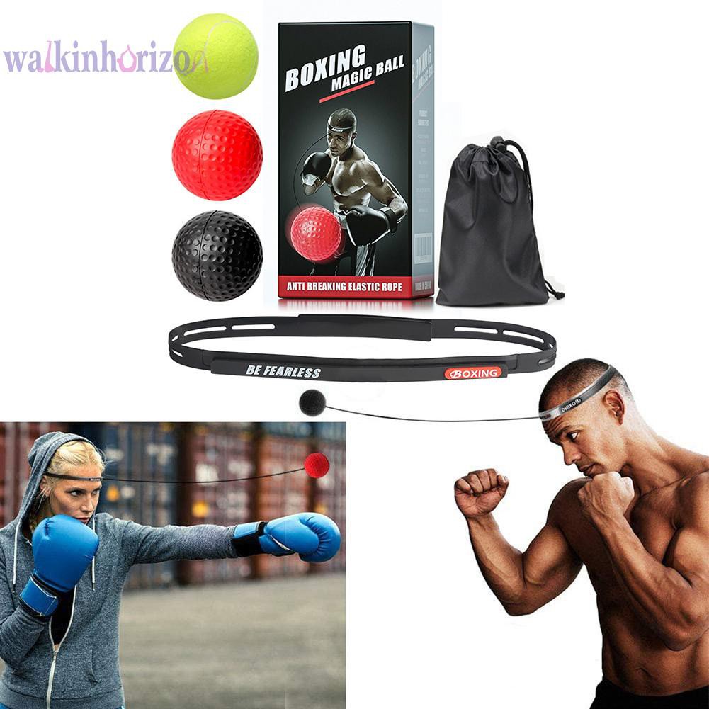 Muay Thai Hand Eye Training Ball Boxing Reflex Speed Ball with Headband