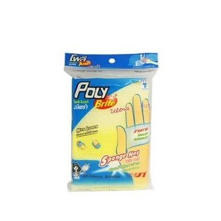 Poly-Brite Ultra โพลี-ไบรท์อัลตร้า ฟองน้ำหุ้มตาข่าย ฟองน้ำล้างจาน แบบมีสายคาด
