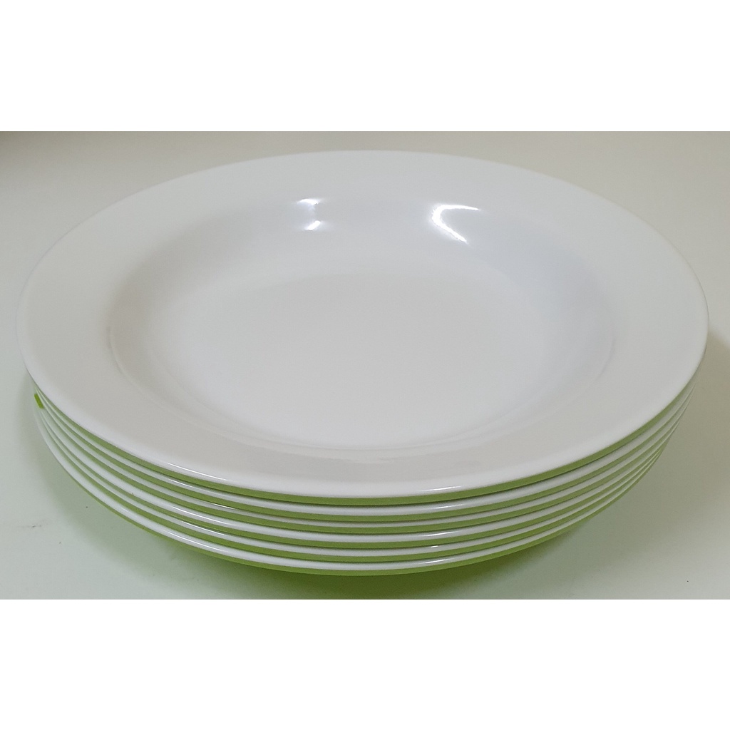 P301-9 จานสีล้วนรุ่นหนาพิเศษขนาด9นิ้วแพ็ค6ใบ ราคา