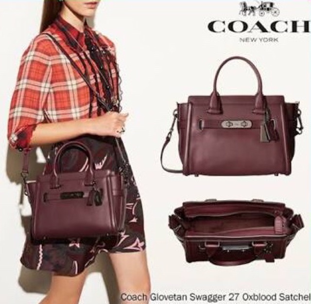 coach swagger 27 oxblood