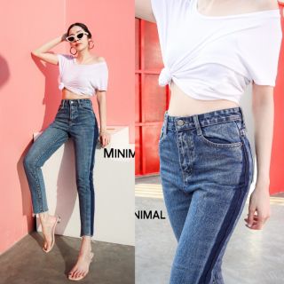 Minimal#ยีนส์บอยแต่งแถบ มีS-L