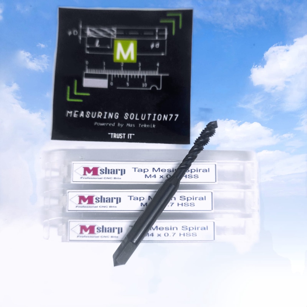 MESIN M4 เครื่องเกลียว HSS Tap m4x0.7