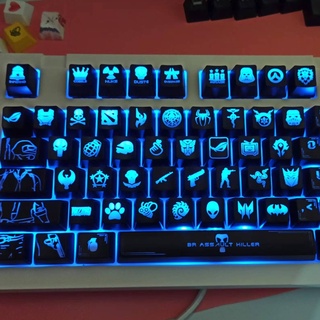 ปุ่มกดคีย์บอร์ด ABS ไฟแบ็คไลท์ CSGO ROG DOTA2 สําหรับคีย์บอร์ดเมคคานิคอล 1 ชิ้น