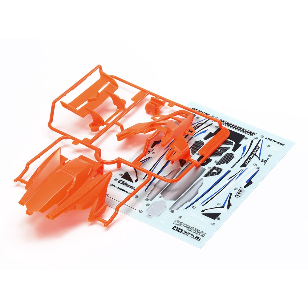 95511  Tamiya Mini 4WD  DCR 02 Body Part Set (Fluorescent Orange)