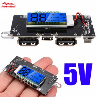 hw dual usb 18650 แผ่นบอร์ดโมดูล pcb สําหรับชาร์จแบตเตอรี่โทรศัพท์มือถือ 5v 1a 2 . 1 a