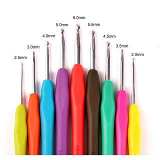 เข็มถักโครเชต์ด้ามซิลิโคนนิ่ม เข็มโครเชต์ เข็มถัก Crochet Hooks พร้อมส่งค่ะ