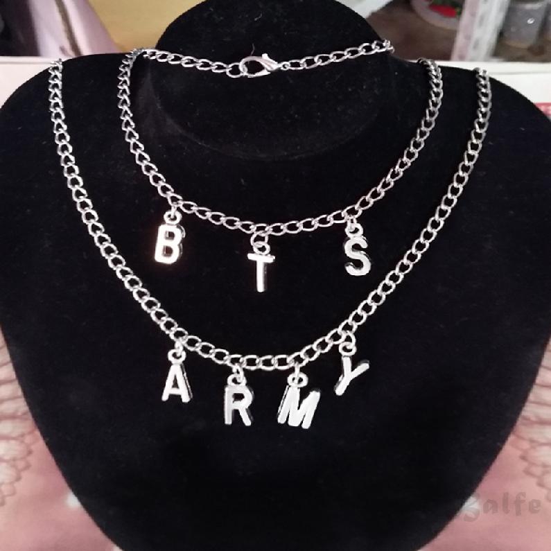 Ready Stock] COD BTS Bangtan ARMY Boy KPOP BT21 สร้อยคอจี้จดหมายที่ปรับ ...