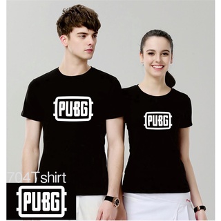 ♘PUBG เสื้อpubg พับจี เสื้อแฟชั่นผู้ชาย เสื้อยืดลาย สีดำ ขาว กลมท่า♙