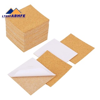 Self-Adhesive Cork Coasters,Cork Mats Cork Backing Sheets for Coasters and DIY Crafts Supplies (40, Square)