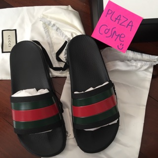 (พร้อมส่ง) แท้100% New Gucci Sandal Web Slide รองเท้าแตะกุชชี่