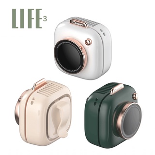 LIFE3 พัดลมพกพา พัดลมพกพาคล้องคอ พัดลมพกพาชาร์จแบตได้ Portable mini camera fan, USB rechargeable camera format camera fan