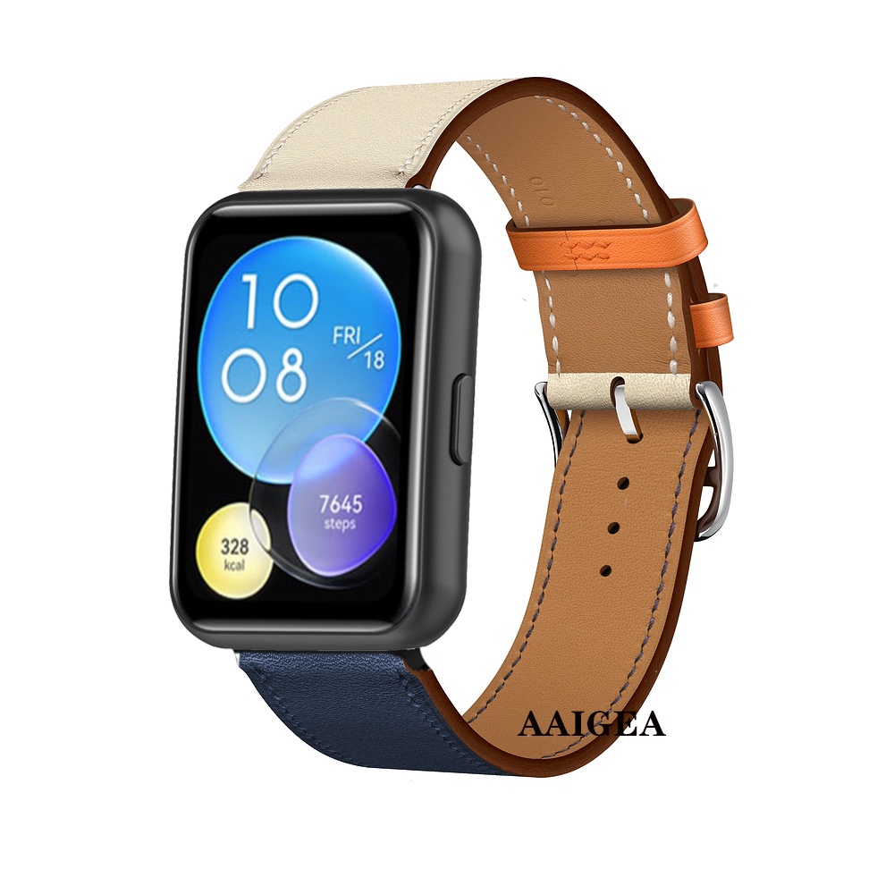 สายนาฬิกาข้อมือหนัง พร้อมตัวเชื่อมต่อ สําหรับ Huawei Fit2 Fit 2 ราคา ถูกที่สุด ดีลบีเคเค แกลเลอรีภาพที่ 4