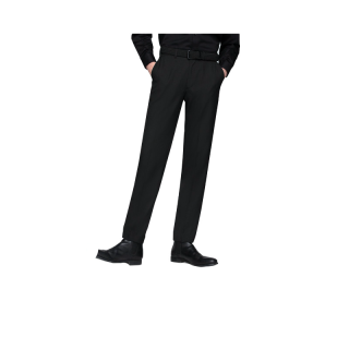 GQ Essential Pants กางเกงผู้ชายทรงปกติ รุ่น TR Tailored Fit สีดำ