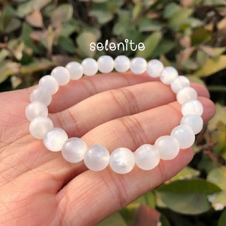 กำไลหิน Selenite แท้ หินนำโชค เสริมดวง ชีวิตดี