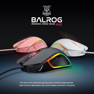 เมาส์เกมมิ่ง NUBWO X43 BALROG ERGONOMIC GAMING MOUSE