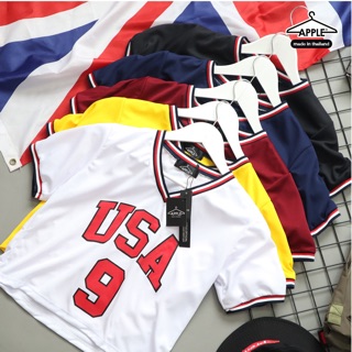 เสื้อครอป ผ้ากีฬา ลาย usa9