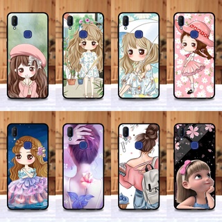 เคส Vivo V11i ลายการ์ตูนผู้หญิง ขอบนิ่มหลังแข็ง เคสมือถือ เคสโทรศัพท์ Case เคส TPU ขอบนิ่มหลังแข็ง ไม่ขูดตัวเครื่อง